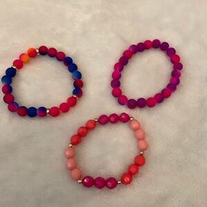Hand crafted Pink bracelet set